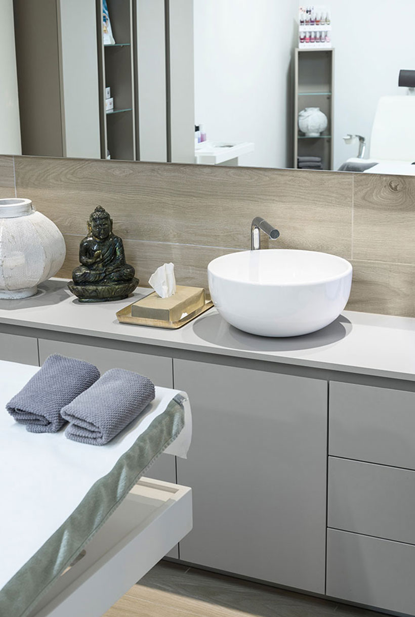 Area benessere del concept store Mauri a Lugano